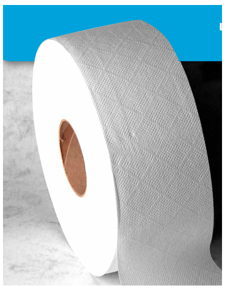 Higiénico industrial Tisoft doble capa 150m ø76 acabado gofrado