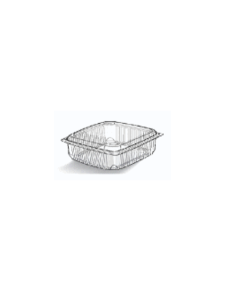 Bandeja desechable para microondas con tapa 500 cc 600ud