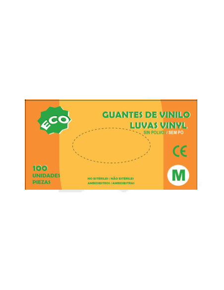 Guante de vinilo sin polvo ECO 100 ud