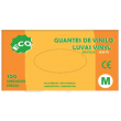 Guante de vinilo sin polvo ECO 100 ud