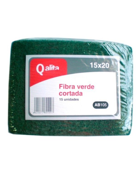 Estropajo de fibra verde cortada Qalita