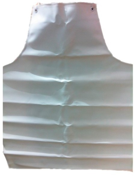 Delantal hule blanco con peto