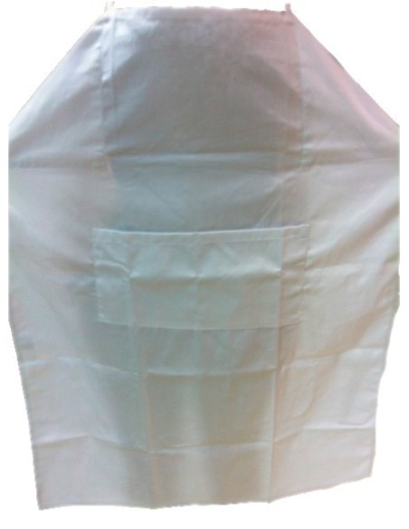 Delantal tela blanco con peto