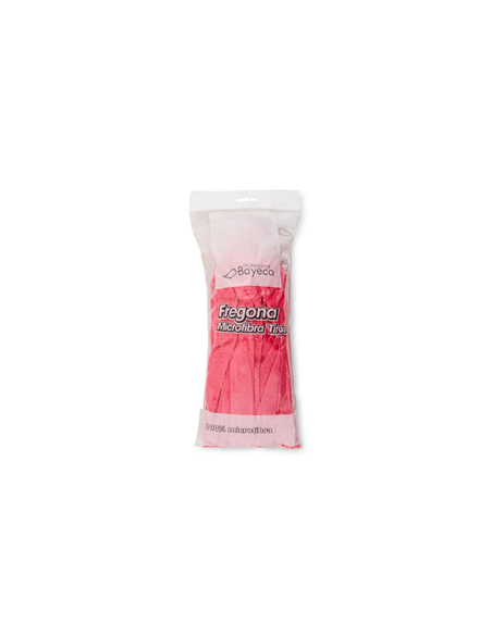 Fregona de tiras de microfibra roja 150 gr