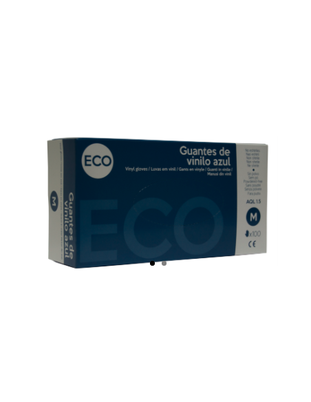 Guante vinilo ECO azul sin polvo t/m