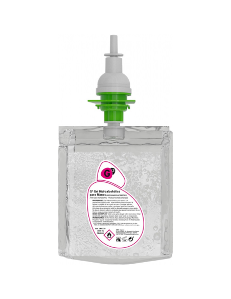 G3 gel hidro-alcohólico 1L para dispensador automático 6ud