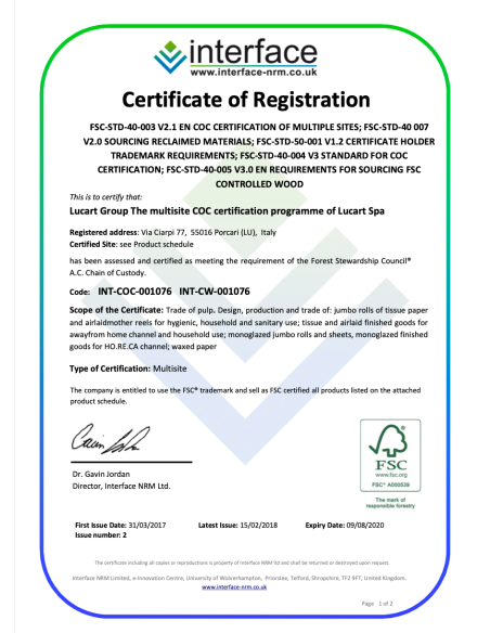 Certificado Lucart