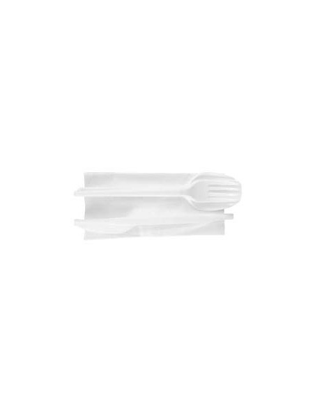 Juego de cubiertos desechables (cuchara, tenedor, cuchillo) 500ud