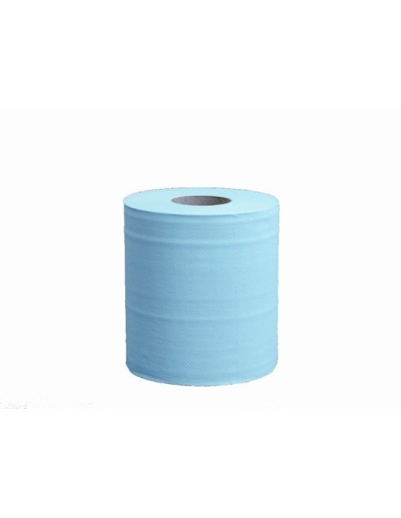 BOBINA SECAMANOS 2C RECICLADA AZUL GOFRADA