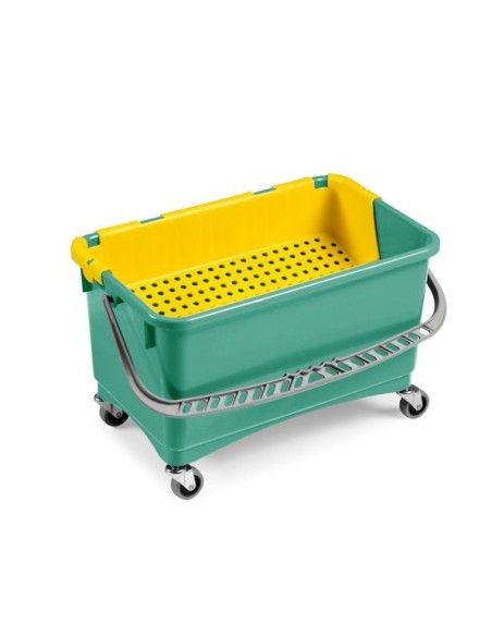 Cubo Jim verde con ruedas escurridor y asa