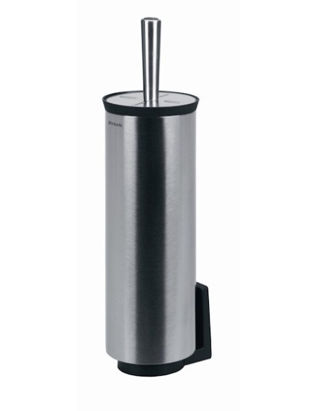 ESCOBILLA+BASE WC ACERO MATE